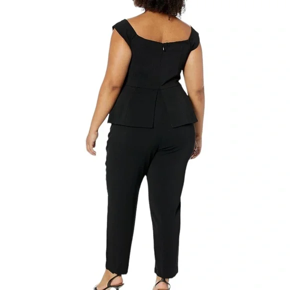 City Chic Sexy Tuxe  Jumpsuit Off The Shoulders - Picture 4 of 13